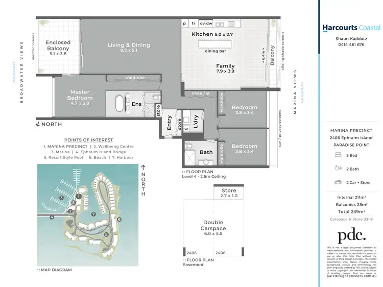 Floorplan of Homely apartment listing, 2406 Ephraim Island, Paradise Point QLD 4216