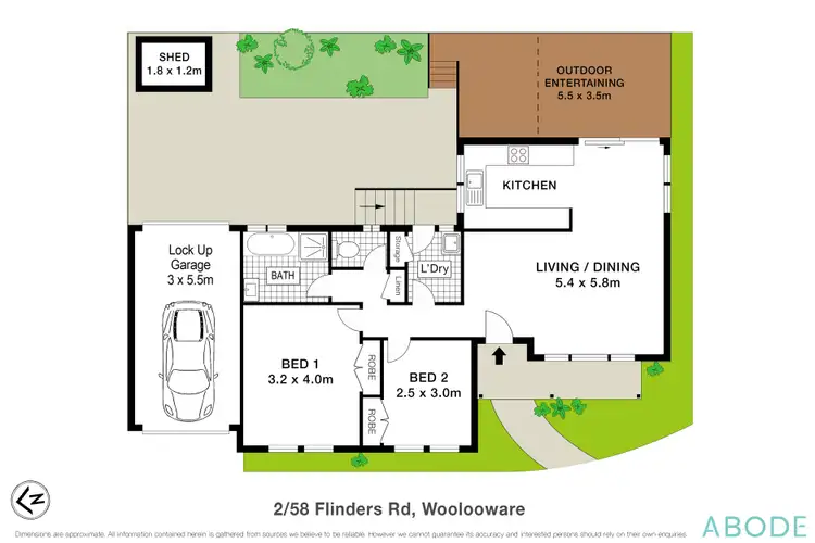 Floorplan of Homely villa listing, 2/58 Flinders Road, Woolooware NSW 2230