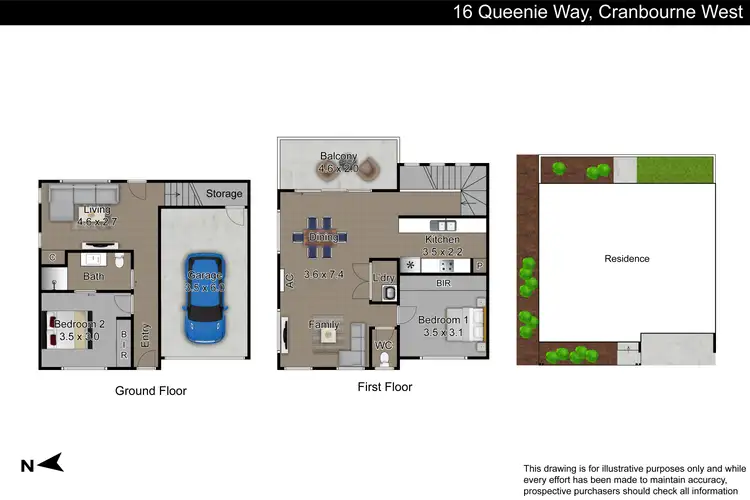 Floorplan of Homely house listing, 16 Queenie Way, Cranbourne West VIC 3977