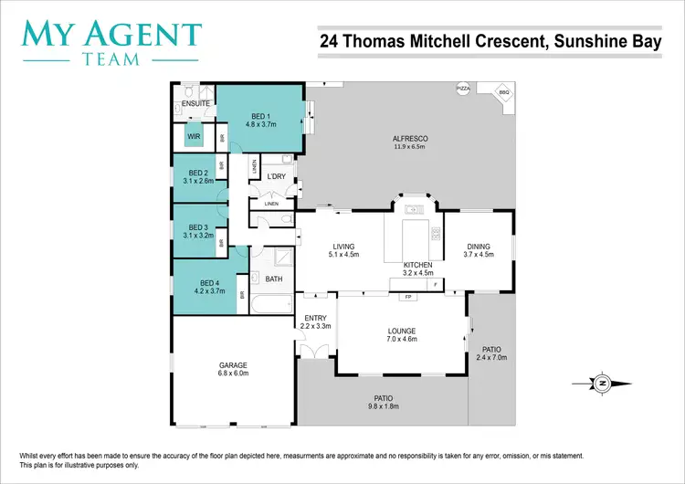Floorplan of Homely house listing, 24 Thomas Mitchell Crescent, Sunshine Bay NSW 2536