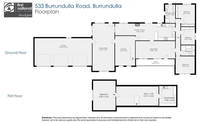 Floorplan of Homely rural property listing, 533 Burrundulla Road, Mudgee NSW 2850