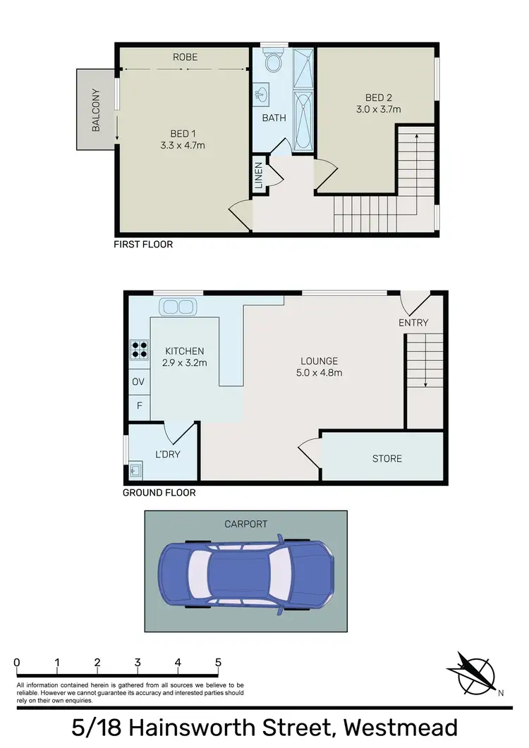 Floorplan of Homely townhouse listing, 5/18 Hainsworth Street, Westmead NSW 2145