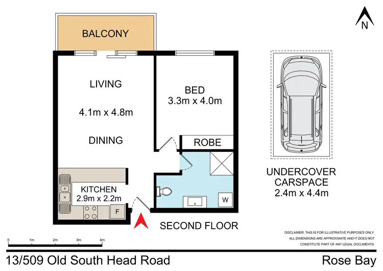 Floorplan of Homely apartment listing, 13/509 Old South Head Road, Rose Bay NSW 2029