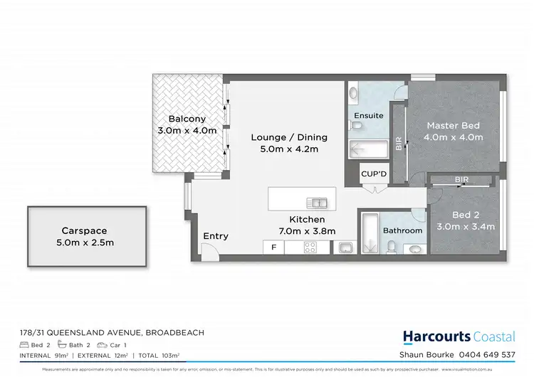 Floorplan of Homely apartment listing, 178/31 Queensland Avenue, Broadbeach QLD 4218