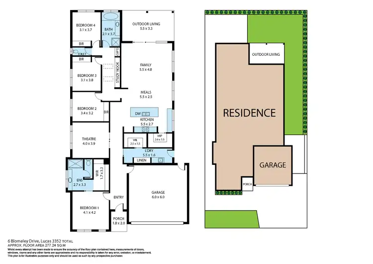 Floorplan of Homely house listing, 6 Blomeley Drive, Lucas VIC 3350