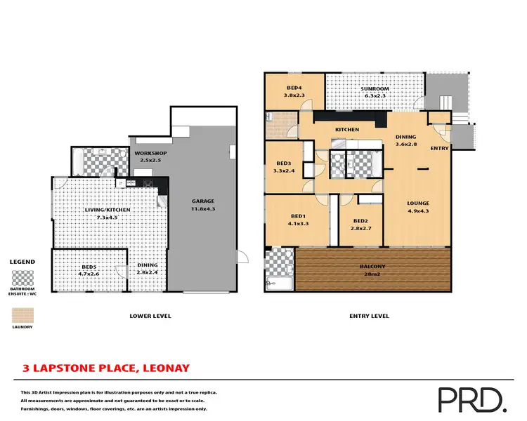 Floorplan of Homely house listing, 3 Lapstone Place, Leonay NSW 2750