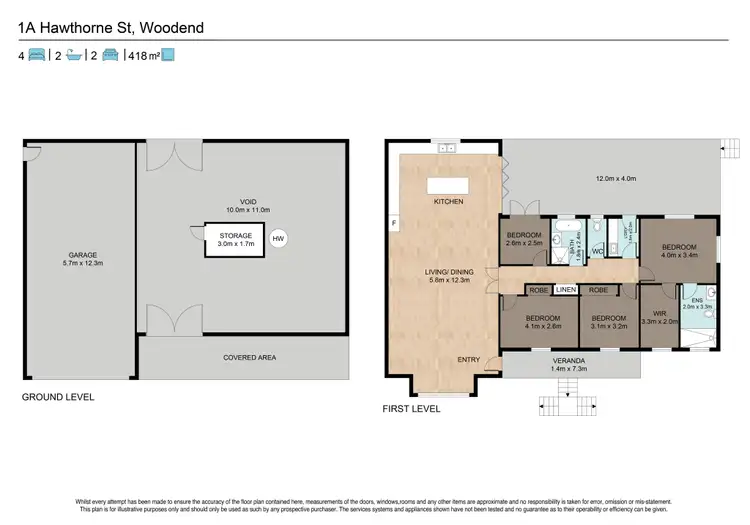 Floorplan of Homely house listing, 1A Hawthorne Street, Woodend QLD 4305