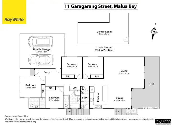 Floorplan of Homely house listing, 11 Garagarang Street, Malua Bay NSW 2536