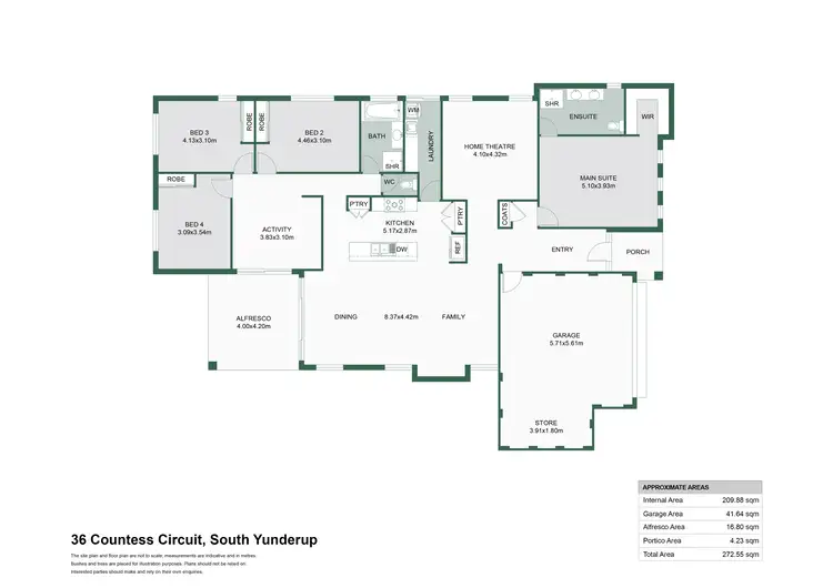 Floorplan of Homely house listing, 36 Countess Circuit, South Yunderup WA 6208