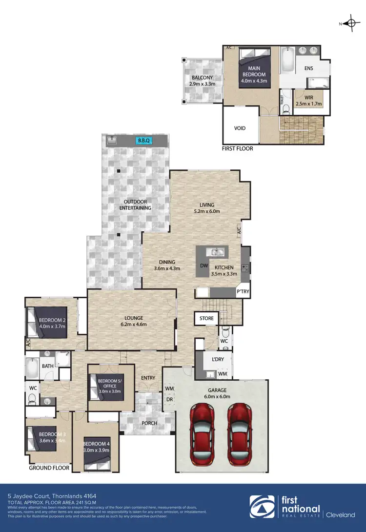 Floorplan of Homely house listing, 5 Jaydee Court, Thornlands QLD 4164