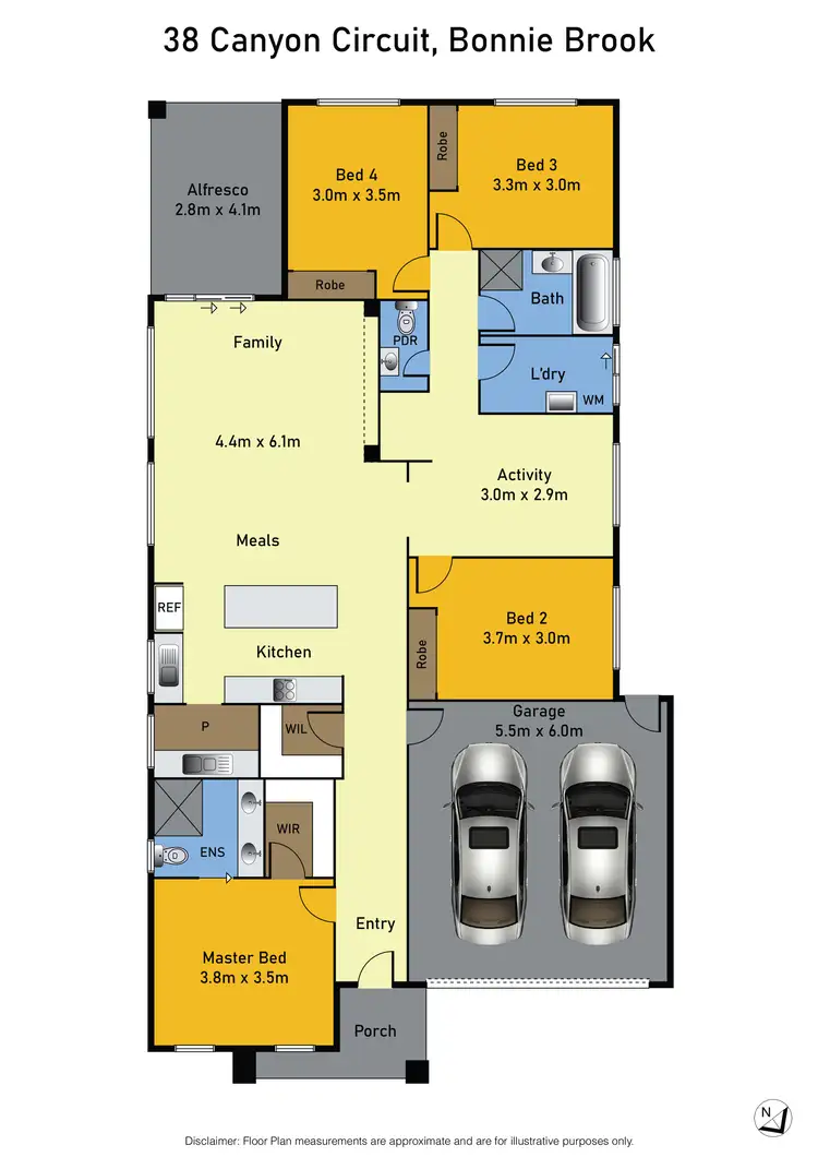 Floorplan of Homely house listing, 38 Canyon Circuit, Bonnie Brook VIC 3335