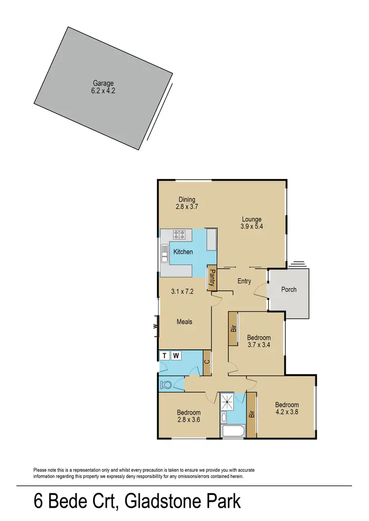 Floorplan of Homely house listing, 6 Bede Court, Gladstone Park VIC 3043