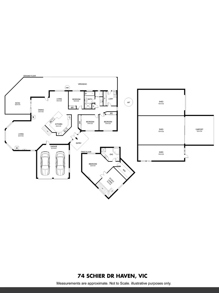 Floorplan of Homely house listing, 74 Schier Drive, Haven VIC 3401