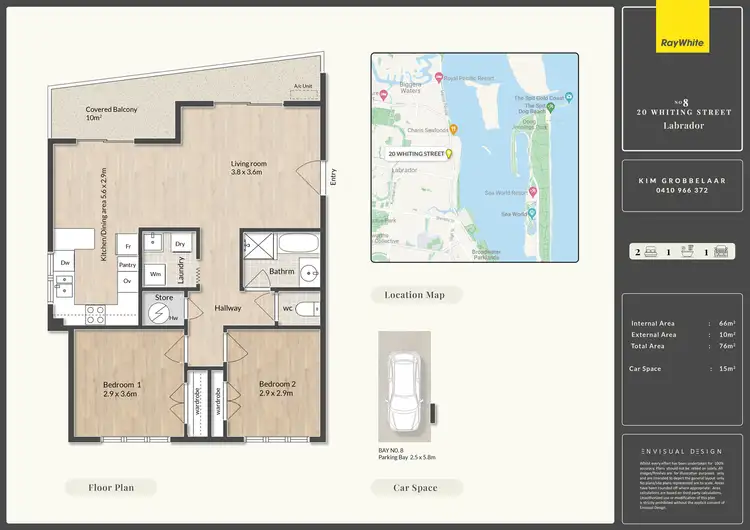 Floorplan of Homely unit listing, 8/20 Whiting Street, Labrador QLD 4215