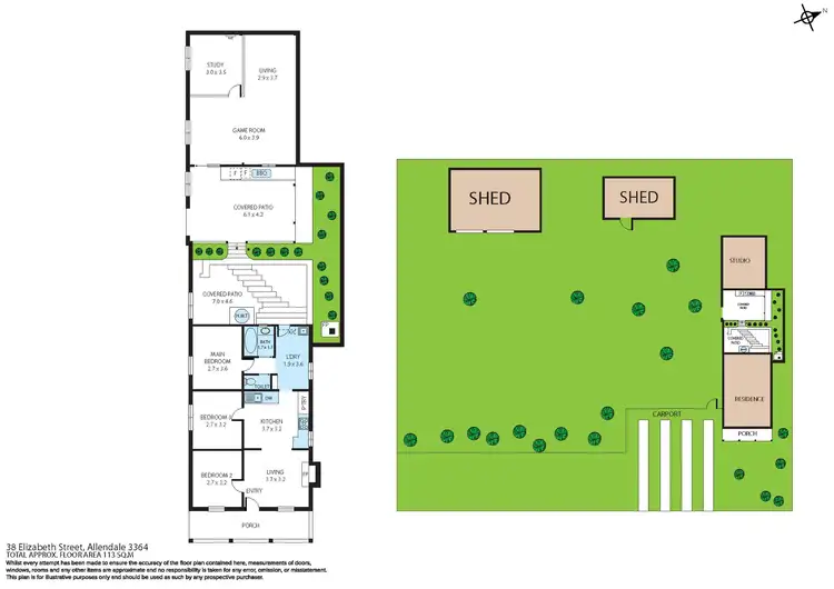 Floorplan of Homely house listing, 38 Elizabeth Street, Allendale VIC 3364