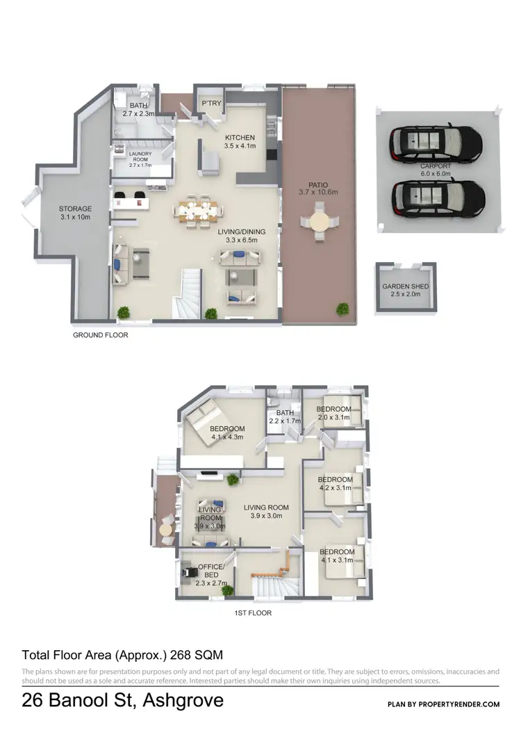 Floorplan of Homely house listing, 26 Banool Street, Ashgrove QLD 4060