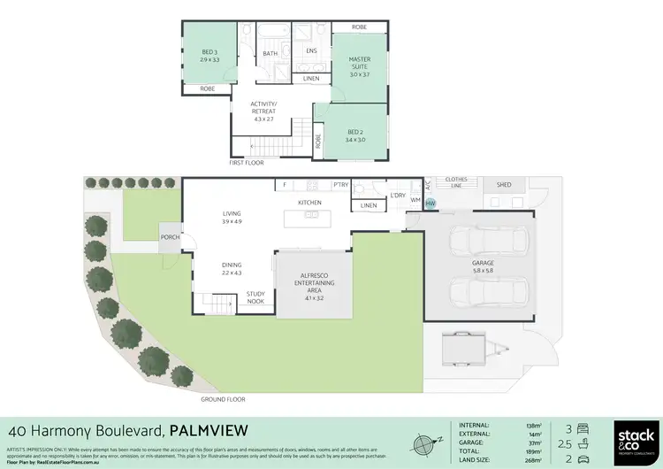 Floorplan of Homely house listing, 40 Harmony Boulevard, Palmview QLD 4553