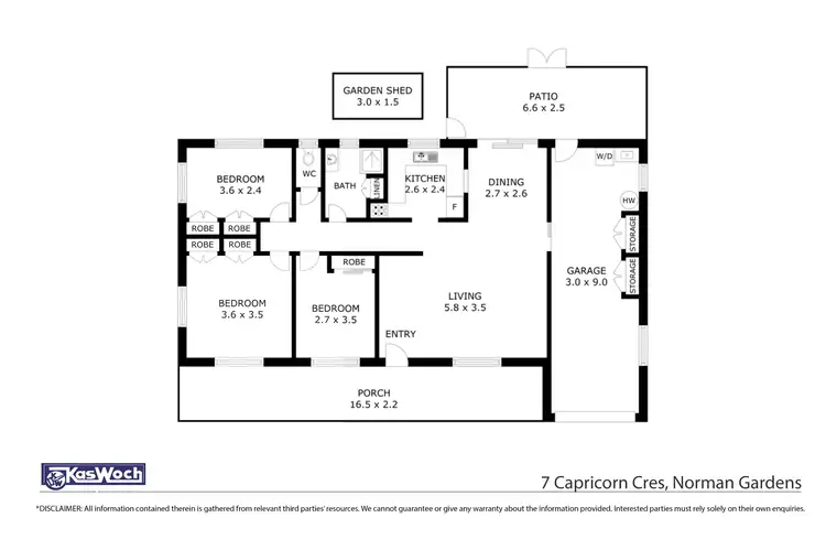 Floorplan of Homely house listing, 7 Capricorn Crescent, Norman Gardens QLD 4701