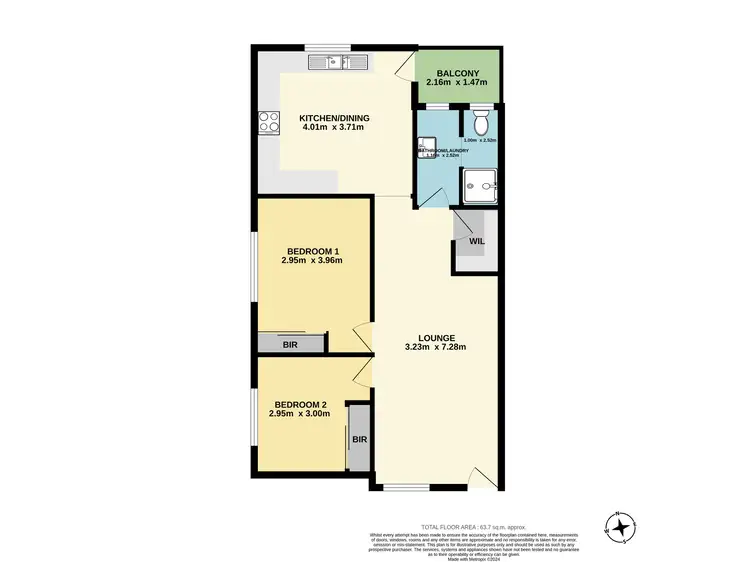 Floorplan of Homely apartment listing, 6/32 Hoskins Avenue, Warrawong NSW 2502