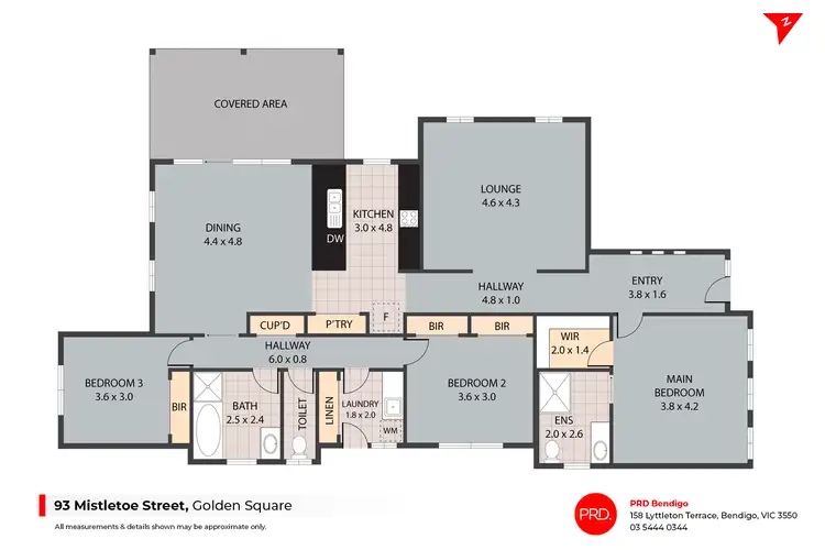 Floorplan of Homely house listing, 93 Mistletoe Street, Golden Square VIC 3555