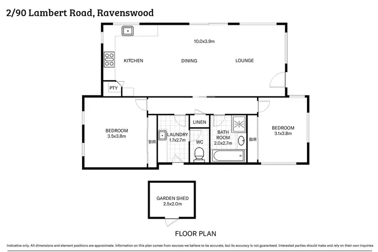 Floorplan of Homely house listing, 2/90 Lambert Street, Ravenswood TAS 7250