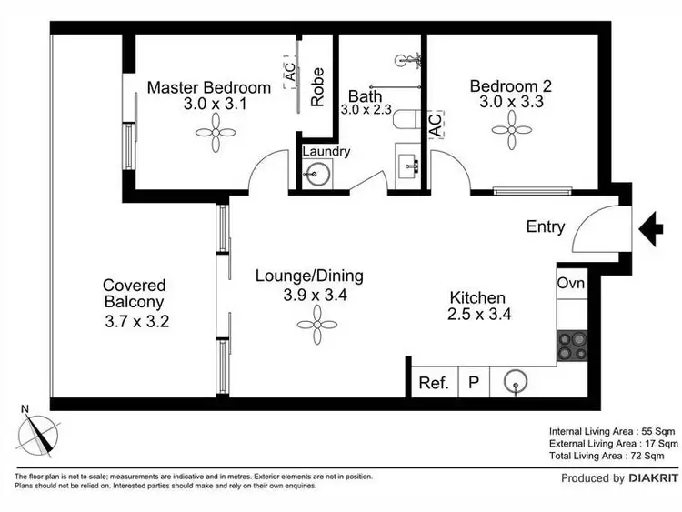 Floorplan of Homely apartment listing, 47/17 Carl Street, Woolloongabba QLD 4102
