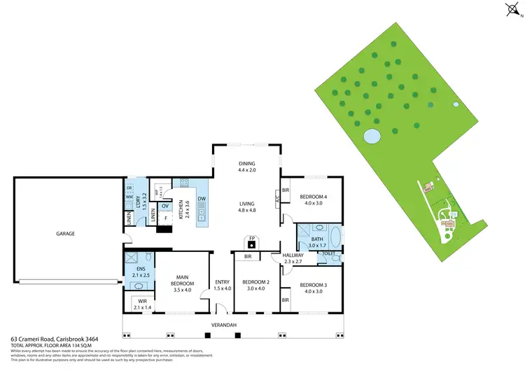 Floorplan of Homely house listing, 63 Crameri Road, Carisbrook VIC 3464