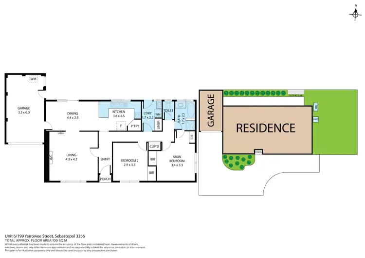 Floorplan of Homely unit listing, 6/199 Yarrowee Street, Sebastopol VIC 3356