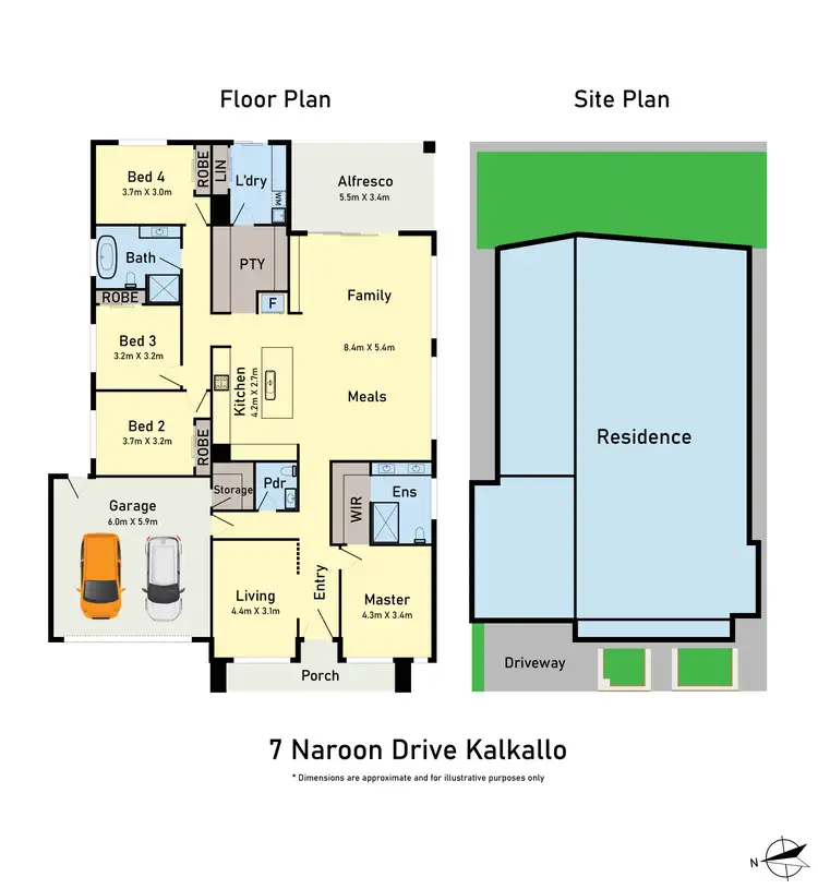 Floorplan of Homely house listing, 7 Naroon Drive, Kalkallo VIC 3064