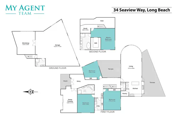 Floorplan of Homely house listing, 34 Seaview Way, Long Beach NSW 2536