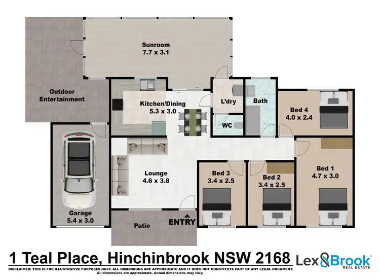 Floorplan of Homely house listing, 1 Teal Place, Hinchinbrook NSW 2168