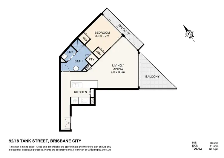 Floorplan of Homely unit listing, 92/18 Tank Street, Brisbane City QLD 4000