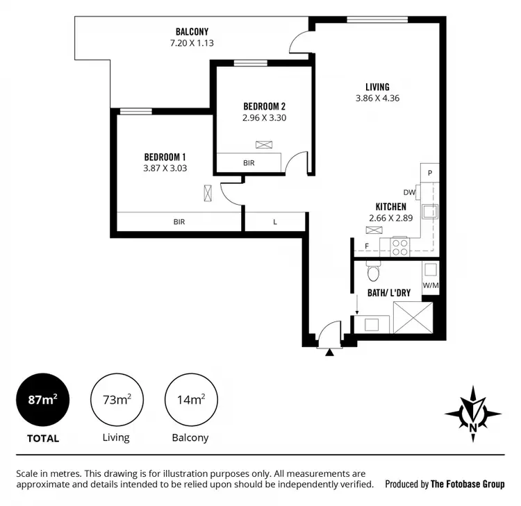 Floorplan of Homely apartment listing, 305/246 Unley Road, Unley SA 5061