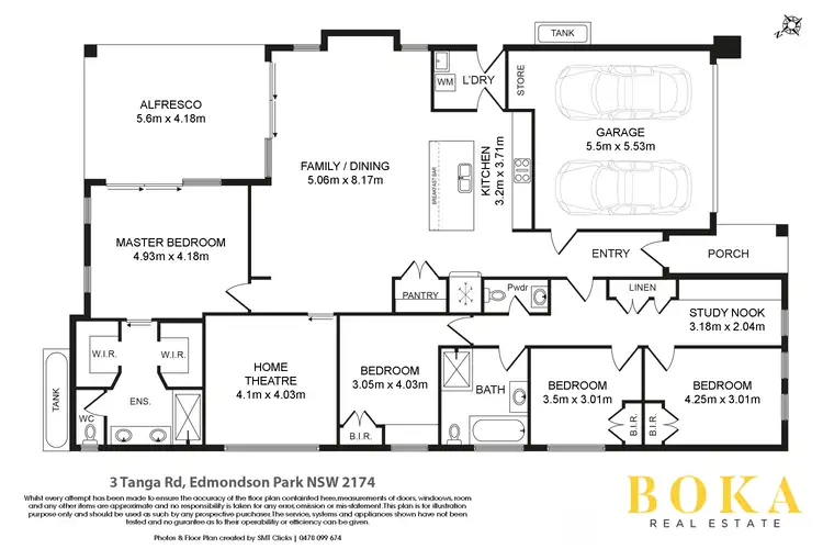 Floorplan of Homely house listing, 3 Tanga Road, Edmondson Park NSW 2174