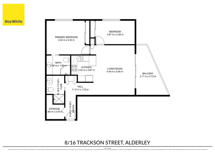 Floorplan of Homely unit listing, 8/16 Trackson Street, Alderley QLD 4051