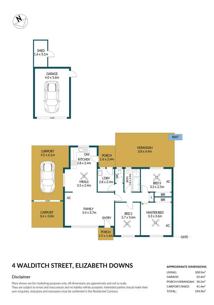 Floorplan of Homely house listing, 4 Walditch Street, Elizabeth Downs SA 5113