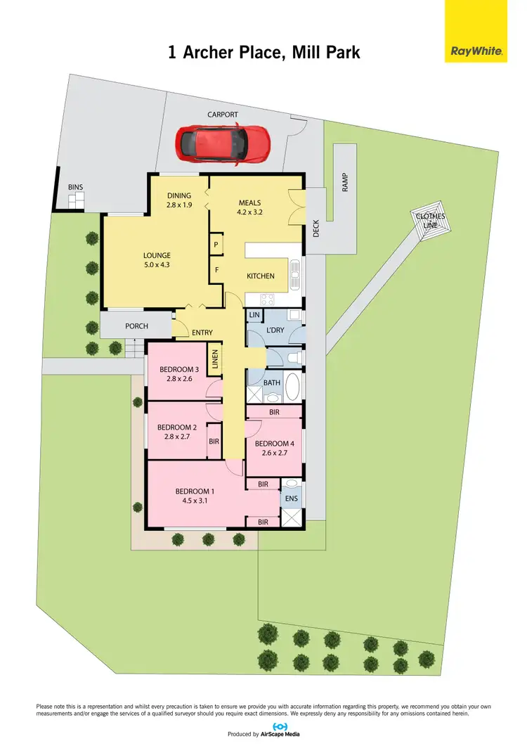 Floorplan of Homely house listing, 1 Archer Place, Mill Park VIC 3082