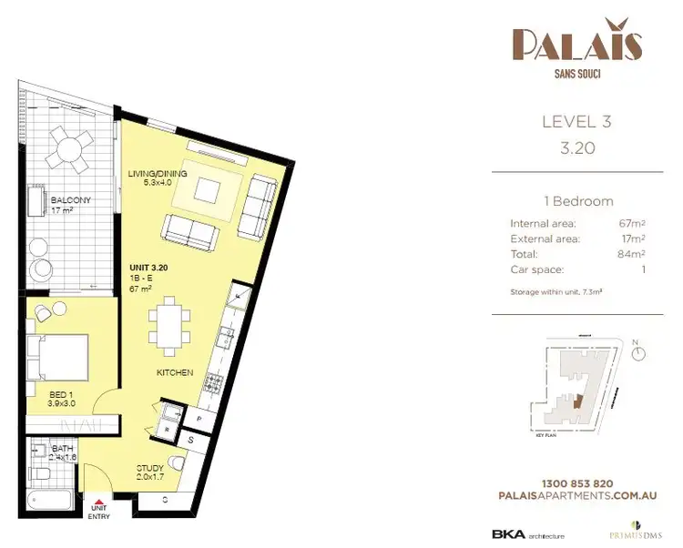 Floorplan of Homely apartment listing, 320/371 Rocky Point Road, Sans Souci NSW 2219