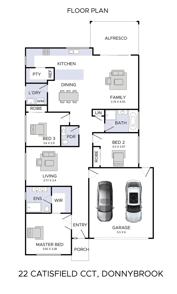 Floorplan of Homely house listing, 22 Catisfield Circuit, Donnybrook VIC 3064