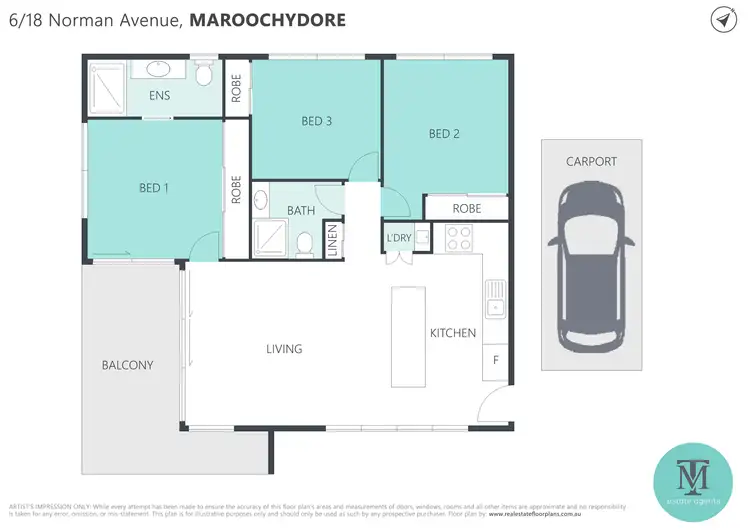 Floorplan of Homely unit listing, 6/18 Norman Avenue, Maroochydore QLD 4558