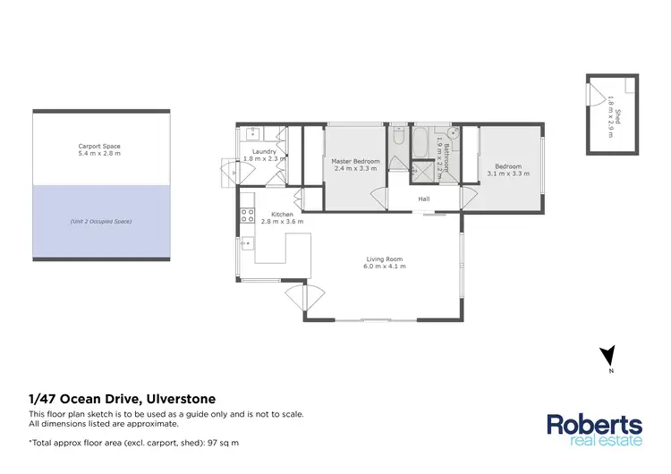 Floorplan of Homely unit listing, 1/47 Ocean Drive, Ulverstone TAS 7315