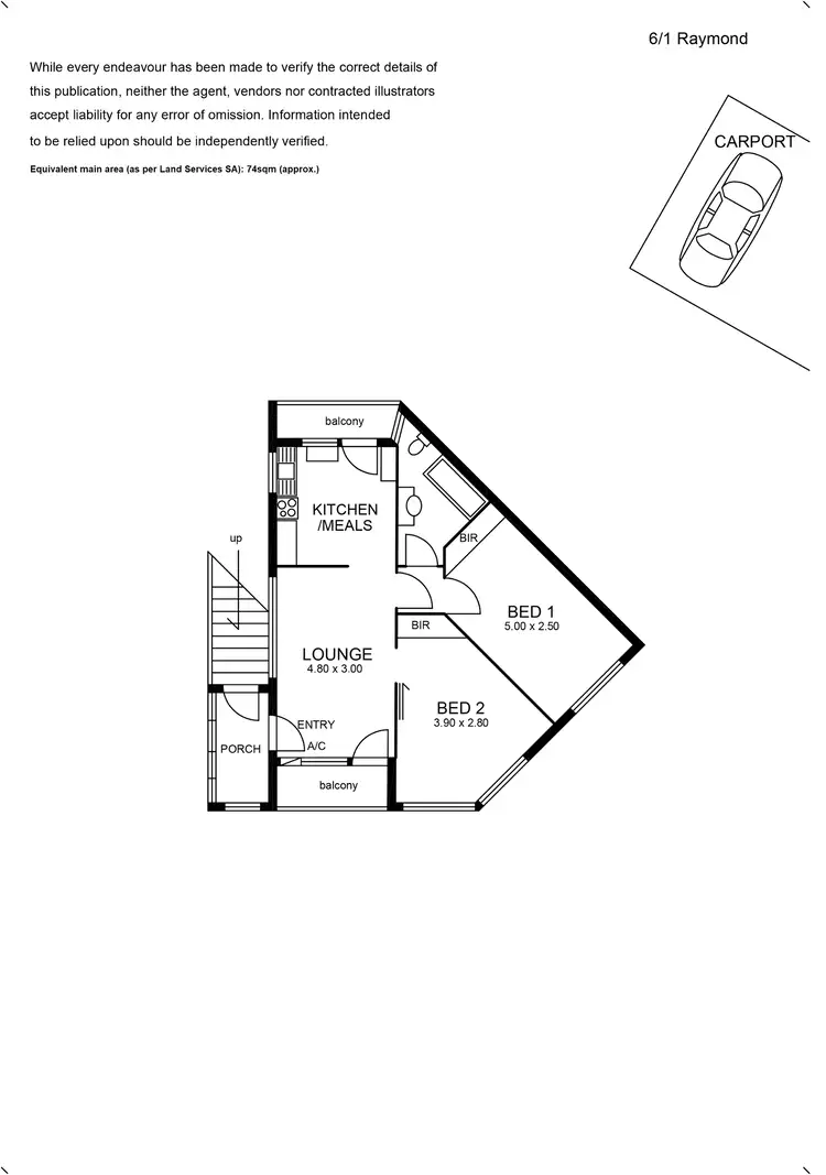 Floorplan of Homely unit listing, 6/1 Raymond Walk, Toorak Gardens SA 5065