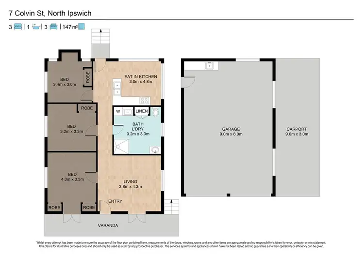 Floorplan of Homely house listing, 7 Colvin Street, North Ipswich QLD 4305