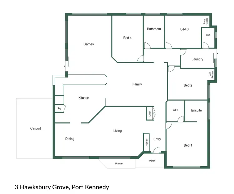 Floorplan of Homely house listing, 3 Hawksbury Grove, Port Kennedy WA 6172