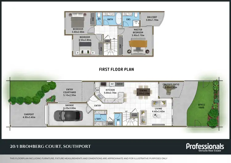 Floorplan of Homely unit listing, 20/1 Bronberg Court, Southport QLD 4215