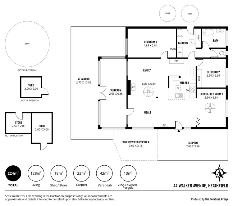 Floorplan of Homely house listing, 44 Walker Avenue, Heathfield SA 5153