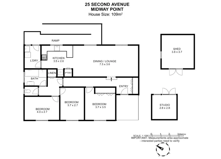 Floorplan of Homely house listing, 25 Second Avenue, Midway Point TAS 7171