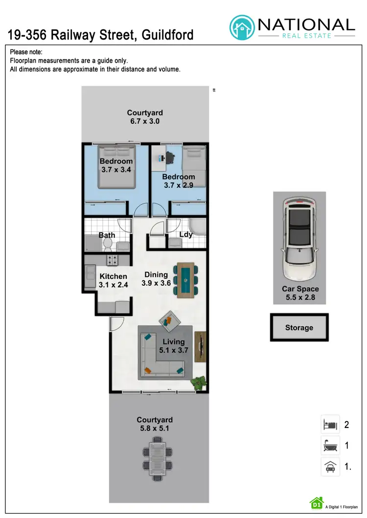 Floorplan of Homely unit listing, 19/356-360 Railway Terrace, Guildford NSW 2161