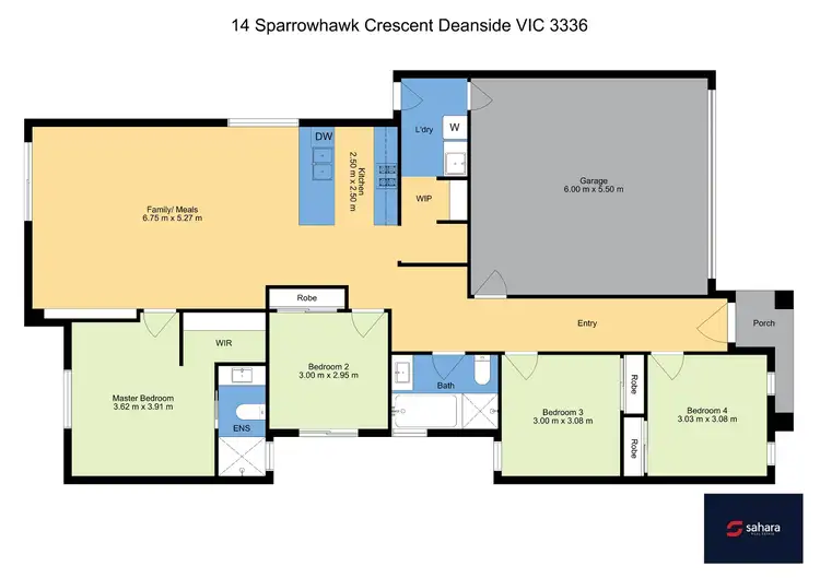 Floorplan of Homely house listing, Lot 163 Sparrowhawk Crescent, Deanside VIC 3336