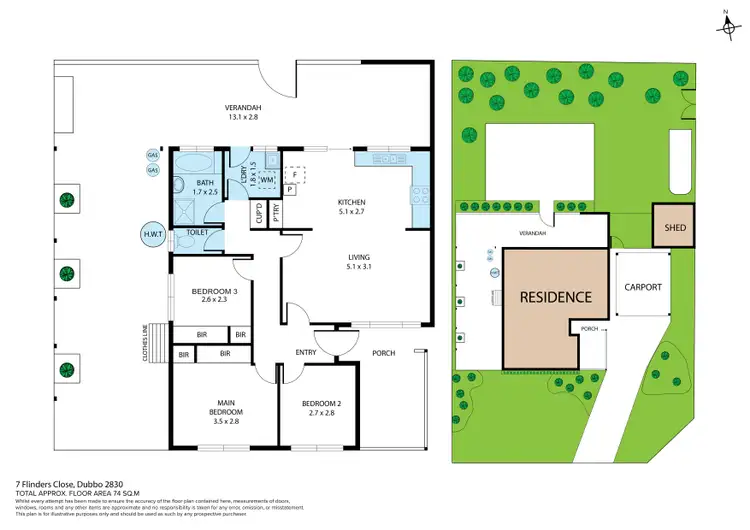Floorplan of Homely house listing, 7 Flinders Close, Dubbo NSW 2830